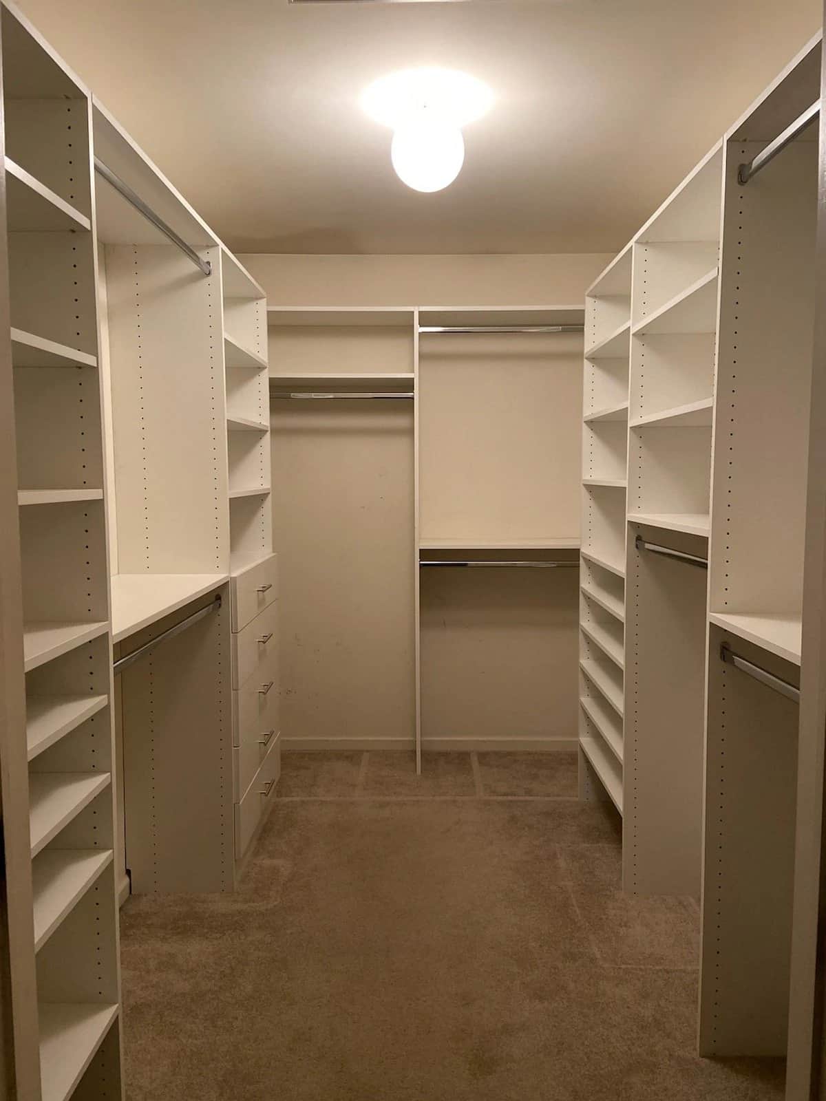 Heavy-duty storage shelving installed in a garage